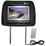 Pyle Adjustable Headrest w/Built-in 7'' TFT Monitor & DVD Player - Black