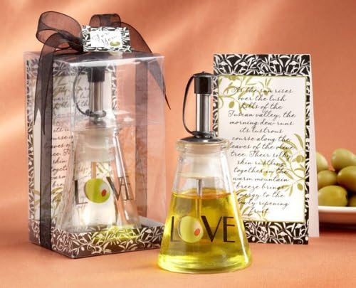 "Olive You!" Glass LOVE Oil Bottle in Signature Tuscan Box - Set of 12