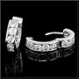 1.4 Carat Cubic-zirconia Sterling Silver Hoop Earrings