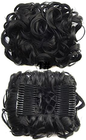 Scrunchie Curly Messy Bun Updo Hair Piece Hair Ribbon Ponytail Extensions Comb Clip #1