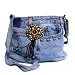Denim Purse With Beads Crafted from Vintage Denim