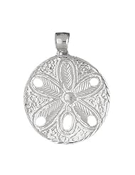 Clevereves 14K White Gold Pendant Sand Dollar 8.6 - Gram(s)