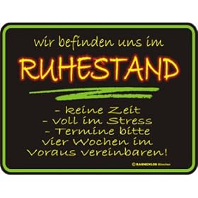Macaron - Macaron Plaque Wir befinden uns im Ruhestand