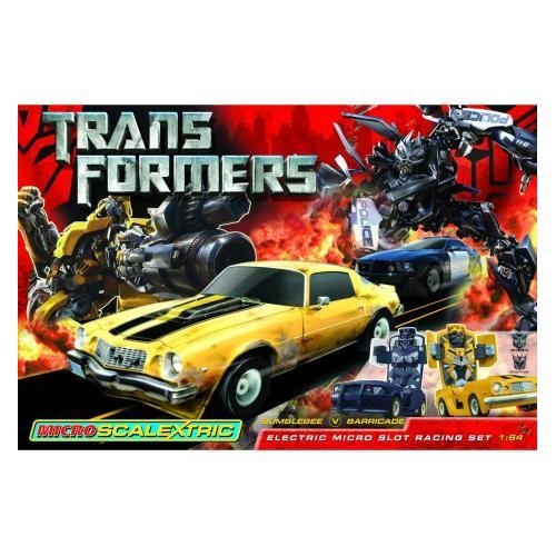 Bumblebee vs. Barricade - Transformers Electric Micro Slot Racing Set 1:64 [Toy]