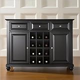 Crosley Furniture Cambridge Buffet Server , Sideboard Cabinet in Black Fini ....