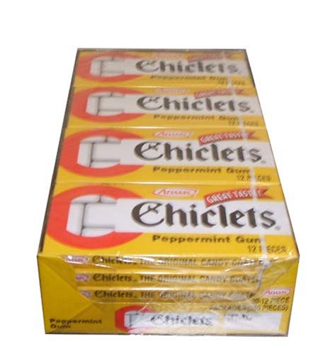 Chicklets Peppermint Flavored Chewing Gum