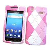 Samsung Captivate I897 (AT&T) Snap-On Protector Hard Case Texturized "Pink Plaid" Design
