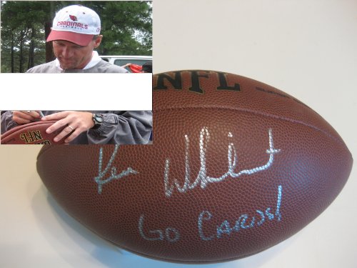 KEN WHISENHUNT ARIZONA CARDINALS,STEELERS,SUPER BOWL,SIGNED,AUTOGRAPHED,NFL FOOTBALL,COA PROOF