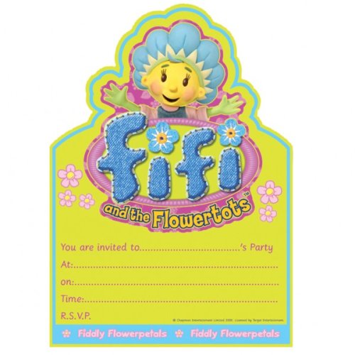 "Fifi and the Flowertots Shaped Party Invitations, pad of 20 - Fifi Party Sup...