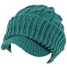 New Chunky Cable Knit Skull Newsboy Cabby Hat Cap Teal Medium Large