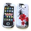Samsung Galaxy 3 i5800 Snap-on Protector Hard Case Image Cover "Artistic Red Flowers" Design