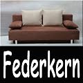 Bettcouch Schlafsofa Bilbao - modern, bequem, g�nstig - mit Federkern und Bettkasten, Bezug aus Microvelours mit FARBAUSWAHL, Anthrazit