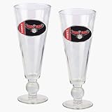 Atlanta Hawks 2 Piece Pilsner Glass Set with Basketball on Stem