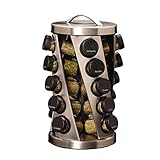 Kamenstein Twist 20-Jar Revolving Spice Rack with Free Spice Refills for 5 Years