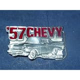 '57 CHEVY PEWTER BELT BUCKLE BY GREAT AMERICAN MADE IN USA