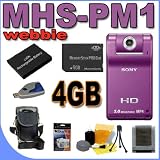 Sony+Webbie+MHS%2DPM1+HD+Camcorder+%28Violet%29+4GB+BigVALUEInc+Accessory+Saver+BK1+Battery+Bundle