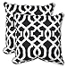Pillow Perfect Trellis Indoor/Outdoor Accent Throw Pillow Plush Fill, Weather, and Fade Resistant, Large - 18.5