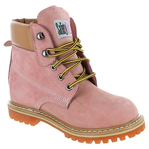 Safety Girl II Soft Toe Waterproof Womens Work Boots - Light Pink