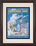 Framed 8.5 x 11 Super Bowl XXXV Program Print | Details: 2001, Ravens vs Giants