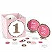 Big Dot of Happiness 1st Birthday Girl - Fun to be One First Party Centerpiece & Table Decoration Kit