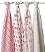 Aden + Anais Pink Muslin Cotton Swaddle Blankets 4 Pack