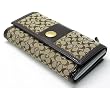AUTHENTIC COACH ERGO PATENT SIGNATURE CHECKBOOK WALLET 41078 (Khaki/Chocolate)