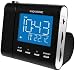 Magnasonic MAG-MM176K AM/FM Projection Clock Radio with Dual Alarm, Auto Time Set/Restore, Temperatu