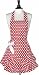 Jessie Steele 111-JS-94R Bib Josephine Red and White Polka Dot Apron