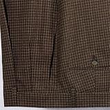 Mini Windowpane Wool Flannel Pleated Trousers