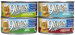 9 Lives Four Flavor Variety Canned Cat Food Case