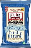 IMAGE OF Boulder Canyon Kettle Chips, Totally Natural No Salt Added, 5-Ounce Bags (Pack of 12)