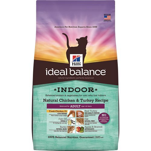 Hill's Ideal Balance Indoor Natural Chicken & Turkey Recipe Adult Dry Cat Food, 3.5-Pound