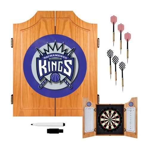 NBA Sacramento Kings Wood Dart Cabinet Set