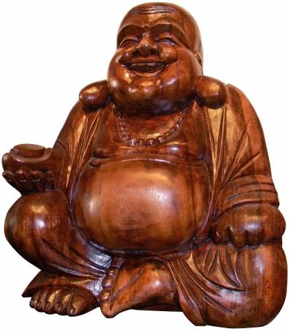 DonnieAnn 16" Sitting Buddha Sculpture - Teak