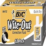 Wite Out Quick Dry Correction Fluid, 12-Count  Boxes