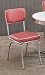 Set of 2 50's Retro Nostalgic Style Dining Chairs w/Rose Covered Cushioned