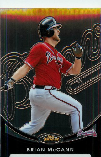 2010 Topps Finest Baseball Card #116 Brian McCann Atlanta Braves Mint Condition - Shipped in Protective ScrewDown Display Case!