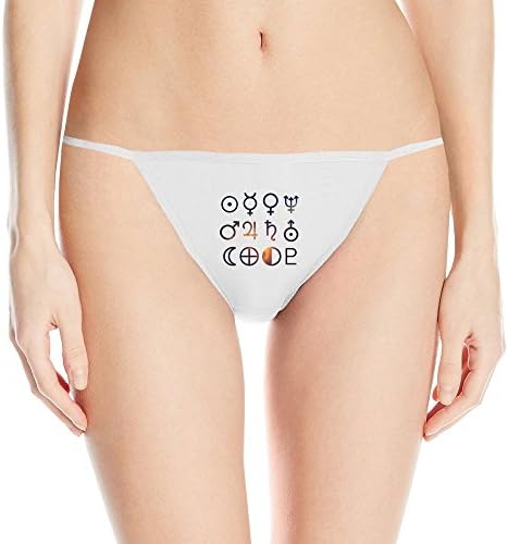 Print Planet Neptun Design T-string For Women's White