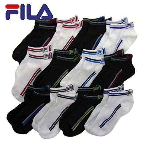 12 Pairs FILA Ankle Sport Activewear Exercise Running Socks Low Cut