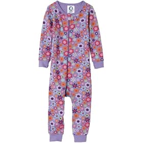 Gerber Bold Floral Cotton PJs Unionsuit, Purple, 0-6 Months