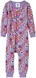 Gerber Bold Floral Cotton PJs Unionsuit, Purple, 0-6 Months