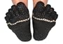 ToeSox Full Toe with Grip Yoga/Pilates Toe Socks, Black, Medium