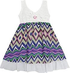 Girls Summer 2015 Embroidered Polyester  Dress