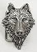 Wolf Head Diamondcut Pewter Buckle