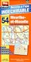 Meurthe-et-Moselle (54). Carte D�partementale, Administrative et Routi�re (�chelle : 1/180 000)