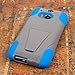 Empire MPERO IMPACT X Series Kickstand Case for The All New HTC One M8 - Retail Packaging - Blue/Gray