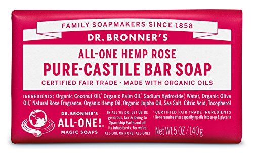 Dr. bronner s magic soaps organic castile bar soap, ros…
