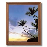Framed Oak Hawaiian Ocean Beach Sunset Landscape Pictures Art Print by 