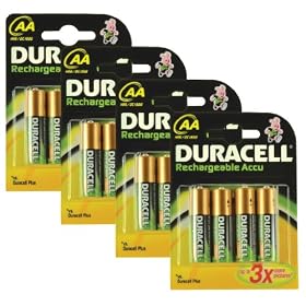 Duracell Rechargeable Accu 1700 mAh AA Batteries -16-Pack