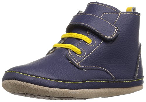 Robeez Boys' Nick Boot, Navy, 12-18 Months M US Infant
